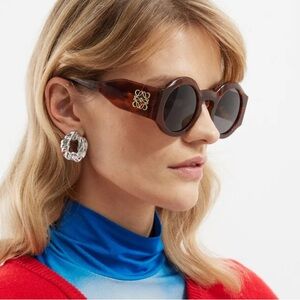 Loewe round tortoise shell sunglasses